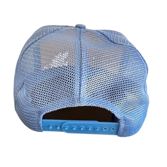 Vintage Mickey Gilley Tour 87 Trucker Hat White & Blue Mesh Adjustable Snapback - Picture 4 of 9